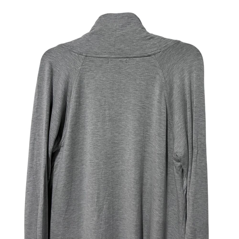 ALFANI WOMENS SMALL CASUAL LOUNGE SHRUG CARDIGAN WRAP POCKETS HEATHER GRAY NEW - Picture 7 of 12